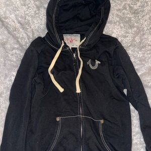 True Religion Black Zip-Up